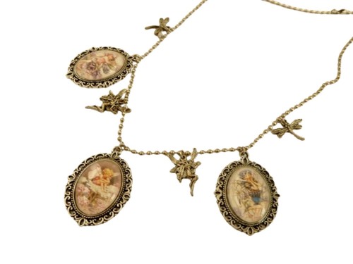 Collier mit drei zarten - , elfen