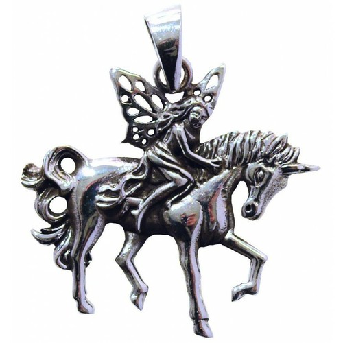 Anhänger einhorn mit elfe - anhänger,